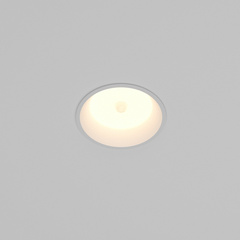 Встраиваемый светильник с датчиком движения и освещенности Okno 3000K 8Вт 100°, DL055-8W3K-SEN-W. TM Maytoni