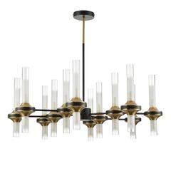 8112/24 NEOCLASSI LN25 26 черный/бронза/прозрачный, металл/стекло Люстра потолочная G9 24*30W 220V TAMARESA