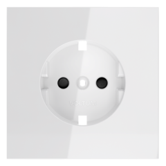 VLS000701 Накладка для розетки с заземлением и защитными шторками, S70 (белый глянцевый). (ТМ Maytoni)