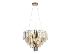 Подвесная люстра с хрусталем TR5256/8 SGD/CL золото/прозрачный E27*8 max 40W D500*350
