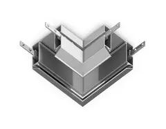 Коннектор угловой для корпуса в натяжной потолок Magnetic 220V 100*100*61 GL1043 BK черный (соединители в комплекте)