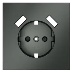 VLS000906 Накладка для розетки с заземлением и защитными шторками, с USB A+A, S70 (титан). (ТМ Maytoni)