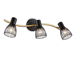 Светильник накладной TR8661/3 BK/GD черный/золото E14/3 max 60W 550*100*170