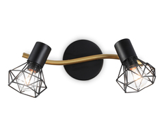 Светильник накладной TR8656/2 BK/GD черный/золото E14/2 max 60W 330*100*185