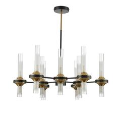 8112/18 NEOCLASSI LN25 26 черный/бронза/прозрачный, металл/стекло Люстра потолочная G9 18*30W 220V TAMARESA