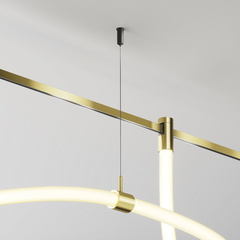 Потолочный коннектор с тросовым подвесом Tau в шинопровод Flarity латунь TRA154CSW-1BS. TM Maytoni