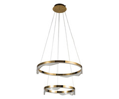 08263-60+40,36 Люстра Кастела латунь d60+40 h150 Led 60W (3000K)