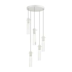 5058/25LB PENDANT ODL24 461 белый/прозрачный/металл/стекло Люстра каскадная LED 5*5W 3000K SCROW