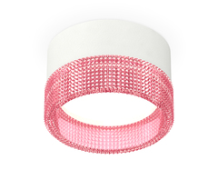 Комплект накладного светильника с композитным хрусталем XS8101032 SWH/PI белый песок/розовый GX53 (C8101, N8486)