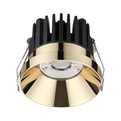357909 SPOT NT19 287 золото Светильник встраиваемый IP44 LED 3000К 10W 100-265V METIS