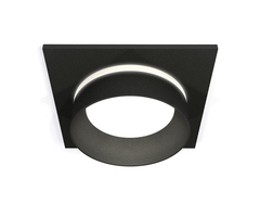 Комплект встраиваемого светильника с акрилом XC6521061 SBK/FR черный песок/белый матовый MR16 GU5.3 (C6521, N6229)