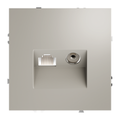 VLS060703 Розетка телевизионная встраиваемая VOLTUM S70 TV+RJ45 кат. 6, (кашемир). (ТМ Maytoni)