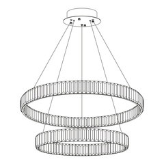 Citilux Чезаре CL338281 LED Люстра хрустальная с пультом Хром