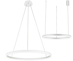 08228,01A(4000K) Подвес Тор белый d100 h150 Led 56W (4000K) 2 вида крепления, диммируемый, с пультом ДУ