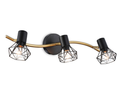 Светильник накладной TR8657/3 BK/GD черный/золото E14/3 max 60W 550*100*185