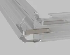 Комплект угловых соединителей для шинопровода в натяжной потолок Magnetic SMART 220V 25mm GL1073 AL серый 4шт
