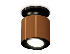 Комплект накладного поворотного светильника XS7404100 SCF/PBK кофе песок/черный полированный MR16 GU5.3 (N7926, C7404, N7002)