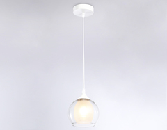 Подвесной светильник TR3538 WH/CL/FR белый/прозрачный/белый матовый E27 max 40W D130*800