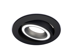 Комплект встраиваемого поворотного светильника XC7652080 SBK/FR черный песок/белый матовый MR16 GU5.3 (C7652, N7111)