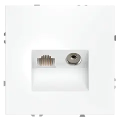 VLS060702 Розетка телевизионная встраиваемая VOLTUM S70 TV+RJ45 кат. 6, (белый матовый). (ТМ Maytoni)