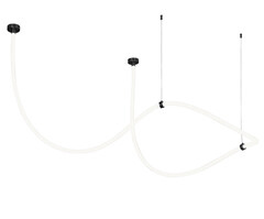 08031K-400,19(3000-6000K) Подвес диммируемый Венди черный L400 d2,2 Led 96w (3000-6000K) с пультом ДУ