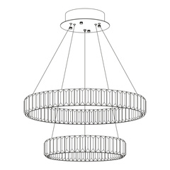 Citilux Чезаре CL338261 LED Люстра хрустальная с пультом Хром