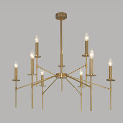 Умная потолочная люстра 60142/9 латунь