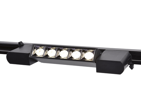 Трековый однофазный светодиодный светильник GL6688 BK черный LED 6W 4200K 24°