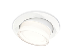 Комплект встраиваемого поворотного светильника XC7651083 SWH/FR/CL белый песок/белый матовый/прозрачный MR16 GU5.3 (C7651, N7160)