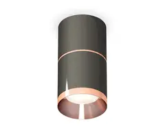 Комплект накладного светильника XS7403101 DCH/PPG черный хром/золото розовое полированное MR16 GU5.3 (C7403, A2073, C7403, N7035)