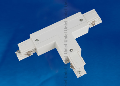 UBX-A34 WHITE 1 POLYBAG Соединитель для шинопроводов Т-образный. Левый. Внутренний. Трехфазный. Цвет — белый. Упаковка — полиэтиленовый пакет.
