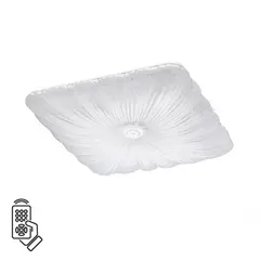 7730/72L PIKO LED SN Светильник металл/пластик/белый/прозрачный LED 72Вт 3000-6000K 490х490 IP20 пульт ДУ FORTUNA