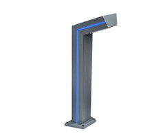 09207-F,16(05) Светильник уличный Такоми серый с солнечной батареей w15*7,5 h80 Led 6W (4000K) Декоративная подсветка синяя. С пультом ДУ