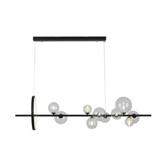 09408-10,19 Люстра Иона черный w120*28 h200 G9 50W+Led 17W (4000K) (Led лампы в комплекте 4000К)