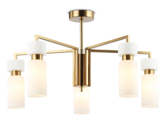 Светильник на штанге LH56124/5 BS/FR латунь/белый матовый E14*5 max 40W D605*350