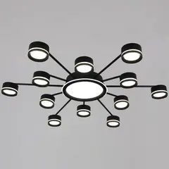 20590-0.3-6+6+1 Black светильник потолочный Reluce, GX53+LEDх12
