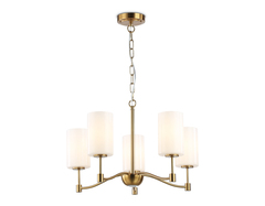 Светильник подвесной LH56051/5 BS/FR латунь/белый матовый E14*5 max 40W D590*950