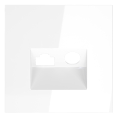 VLS002701 Накладка для розетки TV+RJ45 кат. 6, S70 (белый глянцевый). (ТМ Maytoni)