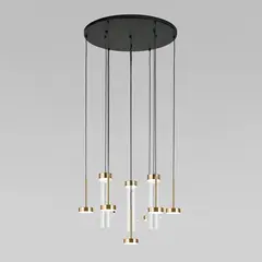 Подвесной светодиодный светильник со стеклянными плафонами 301102 LED латунь, LED
