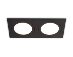 Светильник встраиваемый TN6615/2 BK черный IP44 GX53/2 max 15W  215*110*24