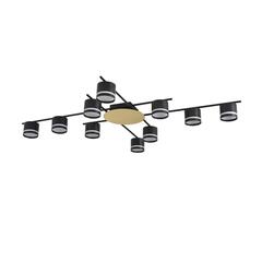 8304/10C COMFI LN26 238 золотой/черный, металл/акрил Светильник потолочный GX53 LED 10*7W 220V BENUA