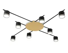 Светильник потолочный FL51760/8 BK/GD черный/золото GX53/8 max 12W 870*870*95