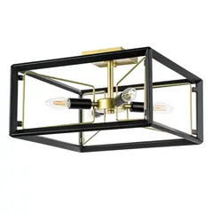 713347 Люстра REGOLO 4х40W E14 ЧЕРНЫЙ МАТОВЫЙ/ЗОЛОТО Lightstar