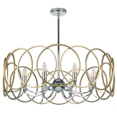 713083 Люстра REGOLO 8х40W E14 ХРОМ/ЗОЛОТО Lightstar