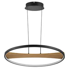 723127 Люстра LODI LED 36W 2880LM ЧЕРНЫЙ/ДЕРЕВО 3000K Lightstar