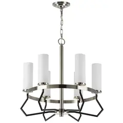 723065 Люстра FLUME 6х40W E14 ЧЕРНЫЙ МАТОВЫЙ/НИКЕЛЬ Lightstar