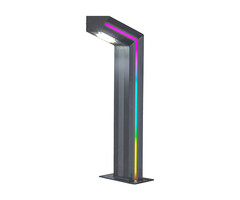 09207-F(220V),16(RGB) Светильник уличный Такоми серый 220V w15*7,5 h80 Led 10W (4000K) c пультом ДУ, Декоративная подсветка RGB.