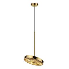 5079/15L L-VISION ODL24 208 зол./серо-бежевый/металл/натур.камень/акрил Подвес с переключ.цветов.темпер. LED 15W 3000К/4000K/6000K BERGI