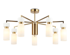 Светильник на штанге LH56126/7 BS/FR латунь/белый матовый E14*7 max 40W D705*350