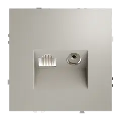 VLS060703 Розетка телевизионная встраиваемая VOLTUM S70 TV+RJ45 кат. 6, (кашемир). (ТМ Maytoni)